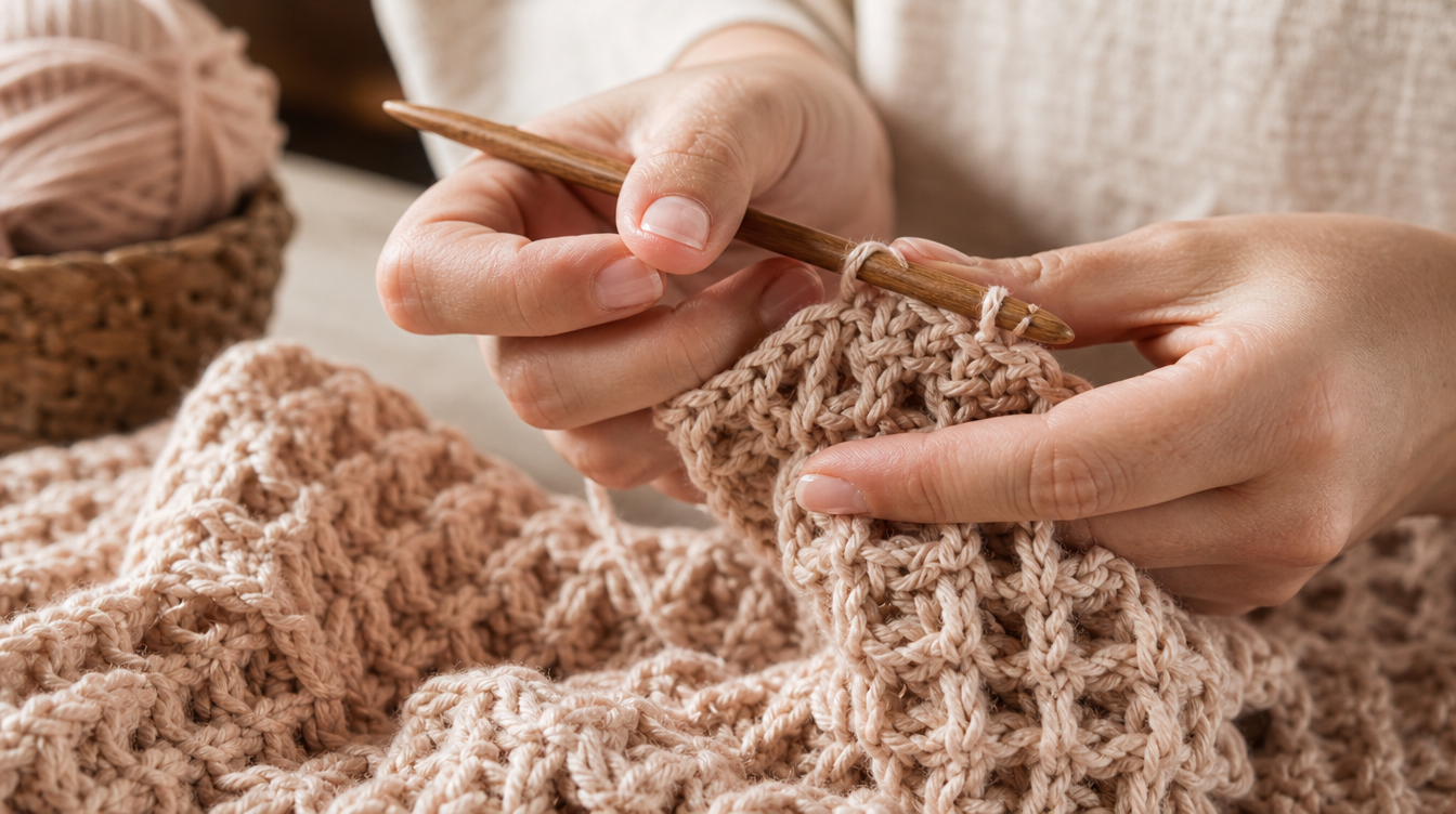 Waffle Stitch Crochet Blanket Tutorial